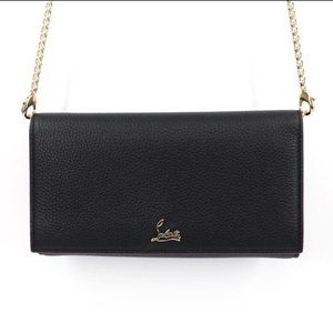 Christian Louboutin clutch Boudoir chain wallet purse leather